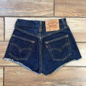 vintage levi's 501 button fly denim shorts